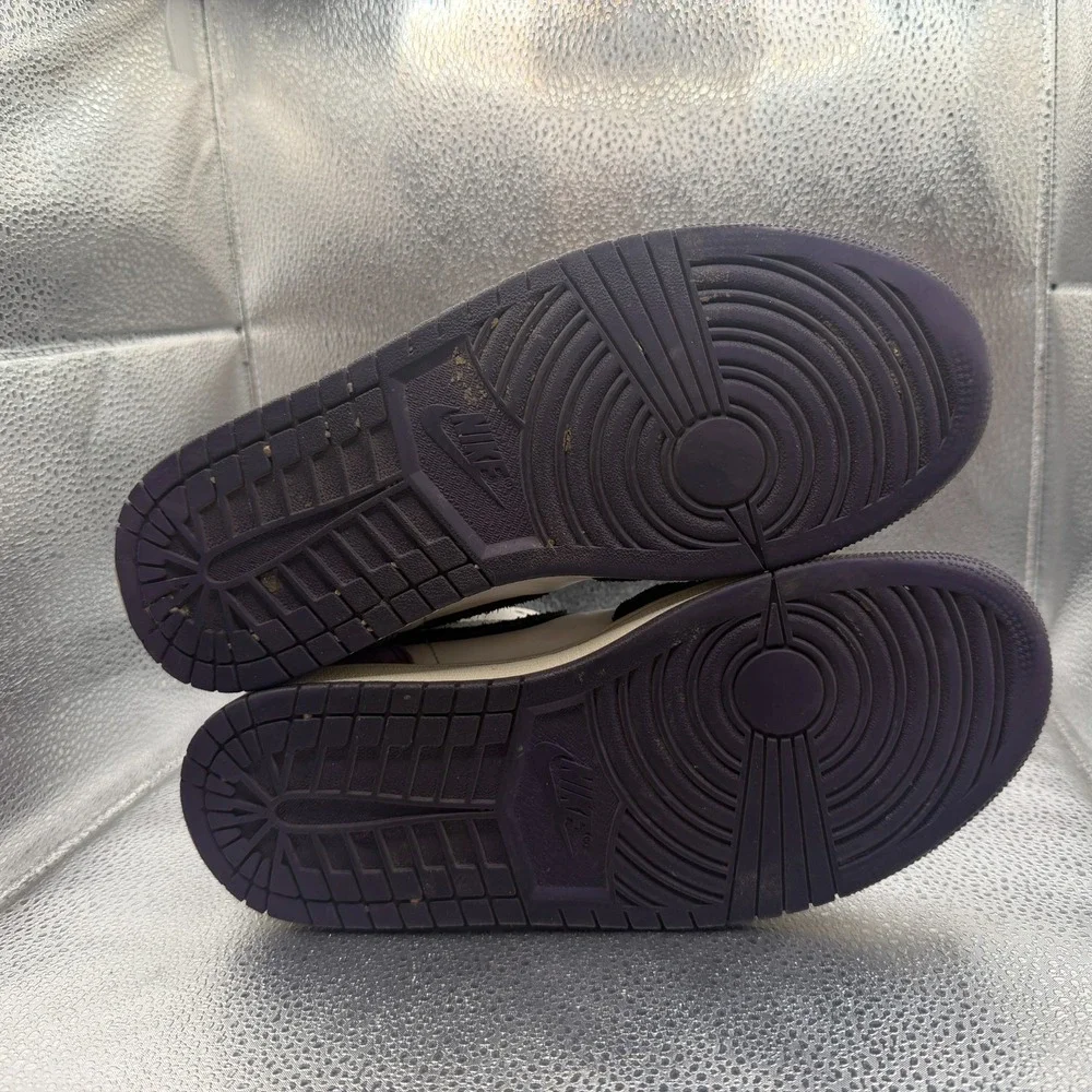 Size 8 Air Jordan‎ 1 SE Mid Top Varsity Purple White Mens Sneakers 852542-105